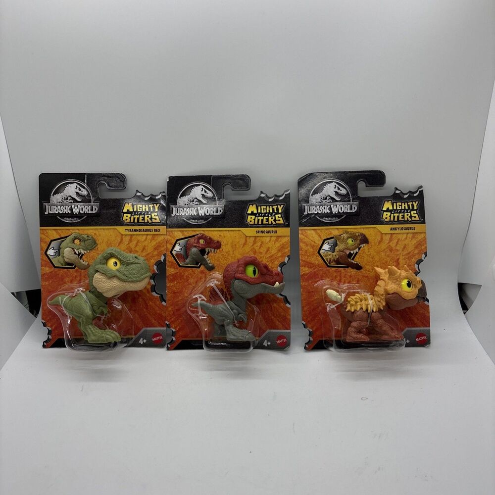 Mattel Jurassic World Mighty Little Biters 3 Figures.  New (NFS) Not For sale